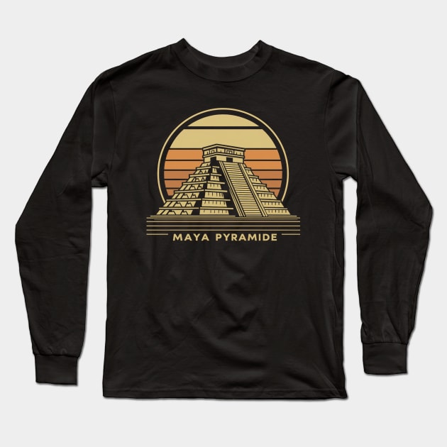 Maya PYRAMIDE Long Sleeve T-Shirt by Moulezitouna